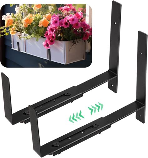 white metal window box brackets|adjustable window box brackets.